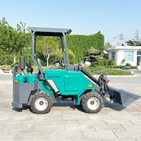 Chargeuse sur pneus articulée diesel 4x4, capacité 500 kg, micro-compacte, hydrostatique, mini-chargeuse frontale de jardin, moteur haute puissance