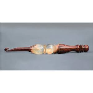 Lot d'aiguilles à tricoter en résine de luxe à motif tourbillon et crochets polis à la main – Outils de bricolage écologiques pour le tricot manuel - Product Image 6