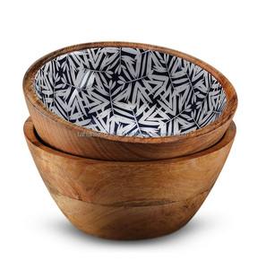 Luxury Design Wooden Food Bowl Centerpiece for Tabletop Decoration in Customized Shapes and Size for Export - Product Image 2