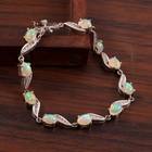 925 argent naturel éthiopien opale Tennis Bracelet Design Unique Bracelet femmes et filles bijoux fins Bracelet bijoux accessoires - Product Image 3