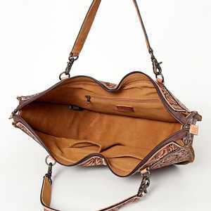 กระเป๋าสะพายข้างหนังวัวธรรมชาติสไตล์โบฮีเมียนสไตล์ตะวันตกกระเป๋าพาดลำตัวทำจากผ้าใบ - Product Image 2