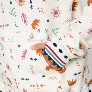 Sudaderas con capucha y sudaderas para mujer Sudadera con capucha de algodón orgánico 100% para mujer Sudaderas con capucha impresas sublimadas personalizadas - Product Image 4