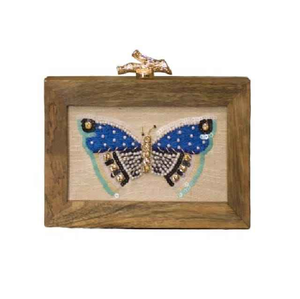 Square Beaded Butterfly Clutch Imitation Pearl Gold Plated Luxury Butterfly Solid Charm Clutch Complete Set Women's Wedding - Product Image 1