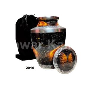 Urnes de crémation cosmiques en métal pour cendres humaines Adultes pour funérailles Urnes de crémation à domicile pour cendres humaines (Noir) - Product Image 1