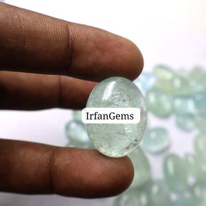 Cabochon en forme de mélange de pierres précieuses d'aigue-marine bleue naturelle sans chaleur ni traitement des mines africaines pour la fabrication de bijoux en pierre - Product Image 1