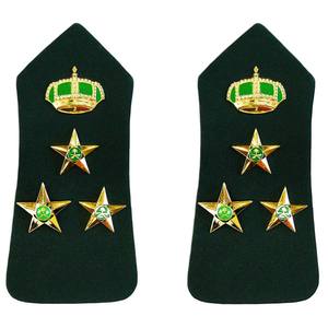 Placa de hombro suave de la Guardia Real de Arabia Saudita con ancla dorada y tres barras, bordada en tela, insignia para coser con pin de seguridad - Product Image 1