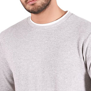 Sudaderas de talla grande para hombre, color sólido, personalizable, poliéster, algodón, mezcla básica, precio al por mayor, teñido liso para primavera - Product Image 3