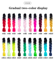 Tresses africaines pré-étirées de 24 pouces de la marque Ultra, tressées à la machine, pour extensions de cheveux synthétiques, teintes, double épaisseur