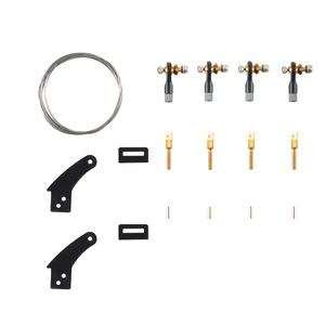 Kit de système de commande par tirage pour avion RC, ensemble de liaison de direction haute précision, câble en acier inoxydable et assemblage de <span class=keywords><strong>rotule</strong></span> - Product Image 1