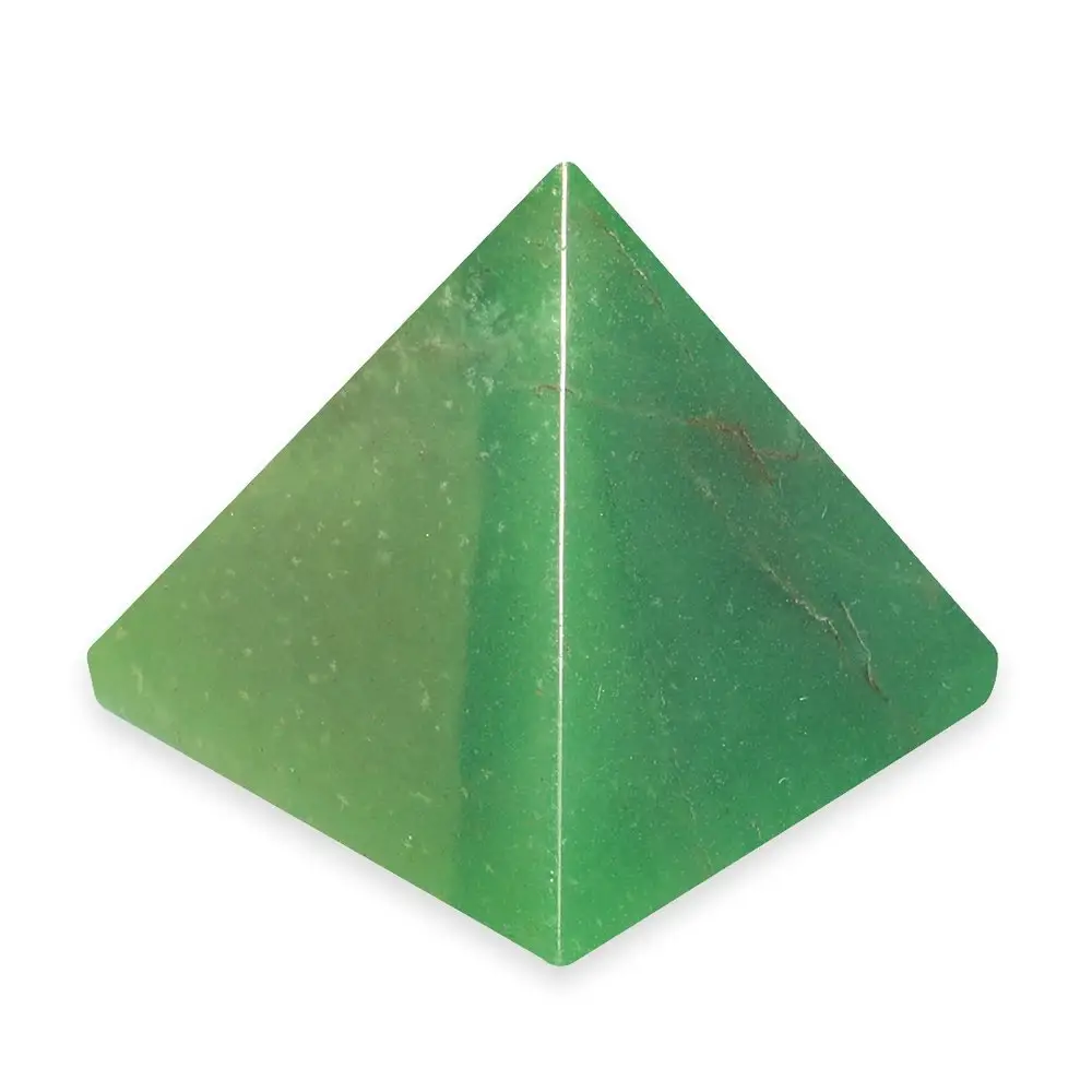 Crystal Wholesale Gemstones Natural Green Jade Pyramid Love Wedding Decoration & Gift 1 Color Luck Agate Polished