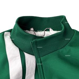 Service OEM Veste d'université légère avec col montant à manches longues Top de rue en couleur contrastée Fermeture à glissière Style de vêtements de travail - Product Image 3