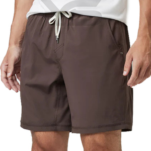 Pantalones cortos blancos sólidos deportivos de algodón para hombre transpirables personalizados de verano informales a precio de venta al por mayor con cordón - Product Image 5