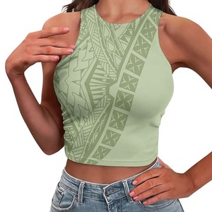 2025 nueva moda de manga corta Crop Top mujeres baile Crop Top algodón Mujer moda Casual camiseta sin mangas - Product Image 2