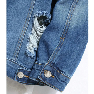 2024 OEM hommes Denim Jean veste vêtements décontractés automne veste Denim bouton up manteau surdimensionné Denim veste pour hommes - Product Image 3