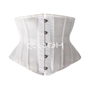 Corset court en maille blanche pour l'entraînement de la taille, effet sablier, sculpteur de corps - Product Image 1
