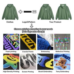 Sweats à capuche pour hommes, streetwear printemps, uni, poche, tissu jersey en mélange de polyester et de coton 180GSM, logo personnalisé, faible MOQ, livraison rapide, usine OEM - Product Image 5