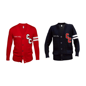 Cárdigan de algodón 100% para hombre con logotipo personalizado, decoración de botones de invierno, características antiarrugas y anticontracción - Product Image 2