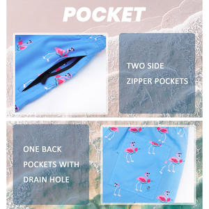 กางเกงว่ายน้ำขาสั้นผู้ชายกันน้ำแห้งเร็วกระเป๋าชายหาดสบายๆ - Product Image 6