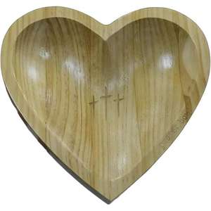 Bol de prière en bois religieux chrétien congrégation cadeau avec cartes coeur bol de prière cadeaux chrétiens bol de pâte de prière en bois - Product Image 2