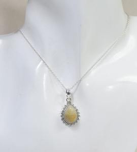 Pendentif mode rutile doré pendentif en argent sterling 925 avec pierres précieuses bijoux faits à la main pendentif de créateur en forme de poire cadeau pour elle - Product Image 2