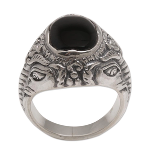 แหวนค็อกเทลดีไซน์รูปช้างและ925ใส่ได้ทั้งชายและหญิงทำมือแหวนนิลสไตล์โบฮีเมียนสำหรับงานเลี้ยงครบรอบปีแม่ - Product Image 2