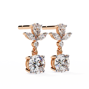 Pendientes CVD de diamantes cultivados en laboratorio al por mayor para mujer, corte Marquesa romántico, ropa de fiesta dorada con certificación IGI - Product Image 4