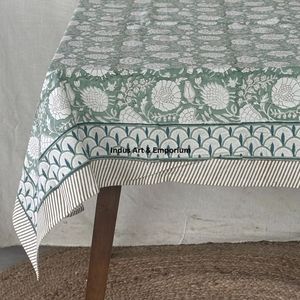Mantel de Algodón con Diseño Floral, Hecho a Mano en India, de Primera Calidad, Ecológico, Estilo Moderno para Bodas y Uso Doméstico - Product Image 4