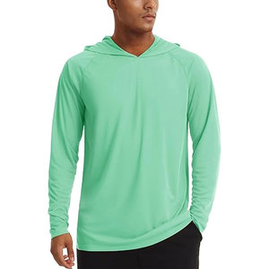 Sweat à capuche pour homme avec protection solaire UPF, manches longues, pour l'entraînement, la course à pied, la pêche, la randonnée, avec trous pour les pouces - Product Image 2