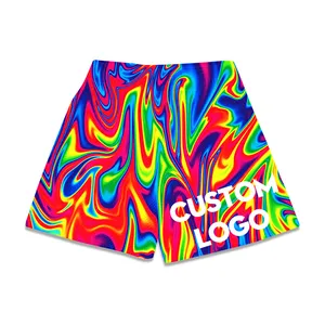 Custom Impresso Swimwear Natação Com Logotipo Carga Swim Wear Fitness Mesh Board shorts Praia Shorts Swim Trunks Para Homens