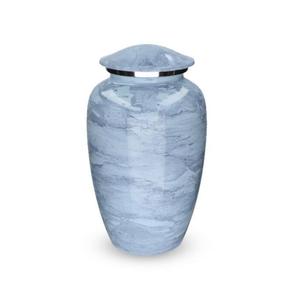 Urna de cremación de pájaro volador, urnas esmaltadas azules conmemorativas, recuerdo de cenizas, urnas de cremación de Metal ligero, precios baratos - Product Image 4