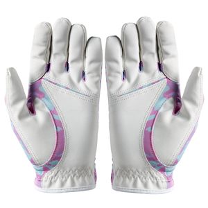 Elegantes guantes de golf de camuflaje para mujer con cuero suave y piel de oveja de tela transpirable perfectos para un aspecto único Guantes de golf - Product Image 6