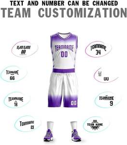 Ensemble de maillots de basket-ball à impression personnalisée, nouveaux uniformes de haute qualité à séchage rapide, garçons, shorts grande taille, style vêtements de sport - Product Image 4