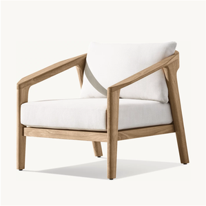 Modern Spanish Design <b>Outdoor</b> Furniture Natural Teak <b>Lounge</b> <b>Chair</b> for Bedroom Living Room Hotel Villa Apartment Workshop - Product Image 2