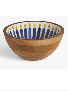 Cuenco decorativo de madera para servir alimentos Cuenco de madera hecho a mano para eventos de boda y regalo Ensaladera de madera - Product Image 3