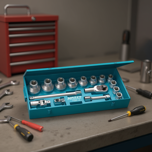 Hazet <b>12</b>-<b>Point</b> Metric Square Short (17 Pcs.) <b>Socket</b> <b>Set</b> 1'' Short - Product Image 3