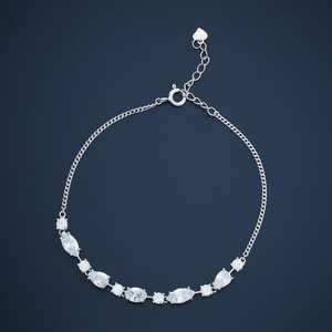 92.5 <b>Silver</b> Crystal <b>Bracelet</b> 180722 Elegant <b>Bangle</b> with Dazzling Crystals - Product Image 1