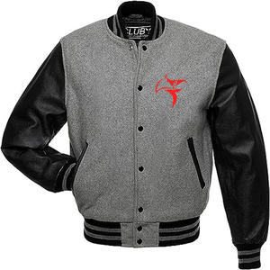 Chaquetas bomber de retales de algodón con logotipo bordado personalizado para hombre, ropa de calle, chaqueta universitaria de béisbol para hombre - Product Image 2