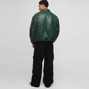 Veste en cuir pour homme, design tendance, fabrication d'usine, prix bas, style unique, veste en cuir de motard pour homme - Product Image 2