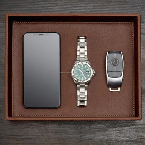 ถาดหนัง PU แบบด้ามจับกว้างที่กำหนดเองถาดหนังสีดำถาดสำหรับจัดเก็บบนเคาน์เตอร์โต๊ะหนังใส่อาหาร - Product Image 6