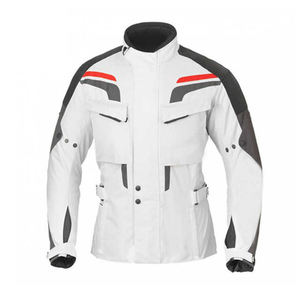 Veste de moto unisexe grande taille en Cordura imperméable et coupe-vent avec logo personnalisé et protection moto - Product Image 1