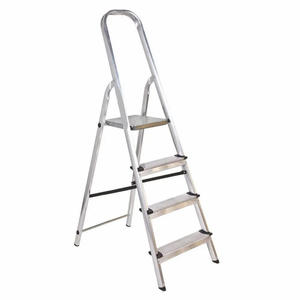 Lightweight Folding <b>Aluminum</b> Double Extension <b>Ladder</b> with Safety Lock - Product Image 1