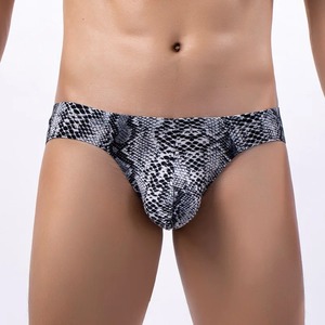 Ropa interior de cintura baja de 100% algodón para hombre estampado de leopardo y serpiente Sexy estilo Hip Hop antiarrugas nuevas bragas de Bikini - Product Image 2