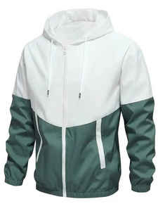 Chándales con logotipo de goma impreso Conjuntos cortavientos de algodón 100% con capa de malla interior Conjunto de Jogger con cremallera personalizada - Product Image 5