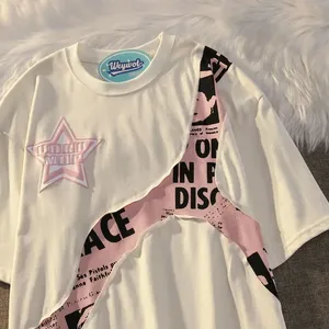 Premium Women's Slim <b>T</b>-<b>Shirt</b> 300 GSM Customizable Fabric Multi-Patch Boxy Fit Oversized Tee Sleeveless Summer Print OEM - Product Image 6