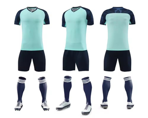 Maillots de sport respirants de haute qualité à manches courtes, maillots de football personnalisés imprimés par transfert thermique, ensembles d'uniformes d'entraînement - Product Image 1