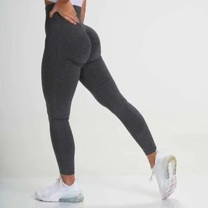 Mallas sólidas de compresión de cintura alta para gimnasio/yoga, pantalones para mujer, mallas de entrenamiento personalizables OEM - Product Image 6