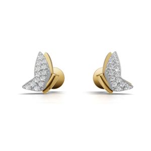 Último diseño mariposa laboratorio crecido diamante Stud pendientes Avarta joyería más tendencia Stud pendientes mejor lujo Diwali regalo - Product Image 1