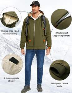Sudadera con Capucha de Forro Polar Personalizada Más Vendida, Precios Más Bajos, Gimnasio, Fitness, Cierre Completo, Tela Suave, Sudaderas para Hombre - Product Image 3