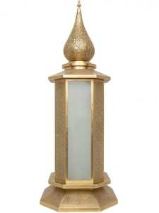 Decoración de Eid, Faroles de Lujo, Decoración Colgante, Artesanías, Acabado Dorado, Diseño Personalizado, Juego de 2 Faroles de Metal, Mejores Precios - Product Image 5