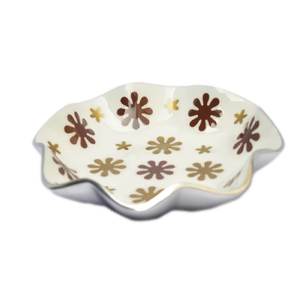 Cuenco de metal negro con diseño impreso, cuenco redondo de aluminio de aspecto Premium para servir comida de restaurante, dátiles, servir - Product Image 2